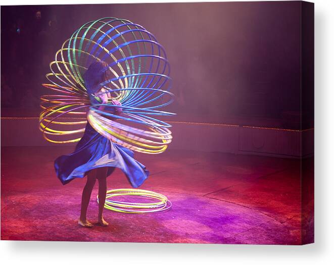 Hula Hoop Canvas Print featuring the photograph French Hula Hooping by Matthew Bamberg