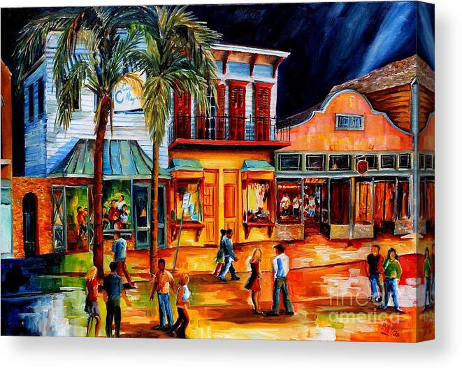 New Orleans Canvas Print featuring the painting Frenchmen Street Night by Diane Millsap