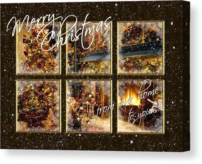 Merry Christmas Canvas Print featuring the digital art From Our Home to Yours by Blair Wainman