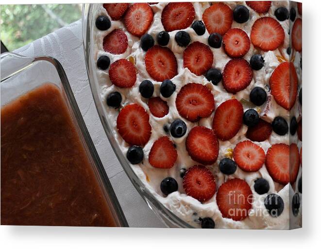 Rhubarb Canvas Print featuring the photograph Fruit Salads by Cheryl McClure