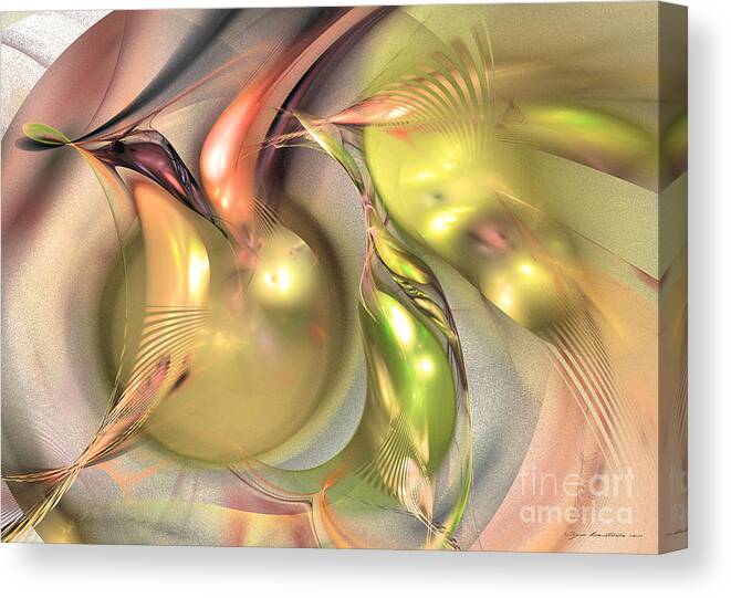 Abstract Canvas Print featuring the digital art Fruitful - Abstract art by Sipo Liimatainen