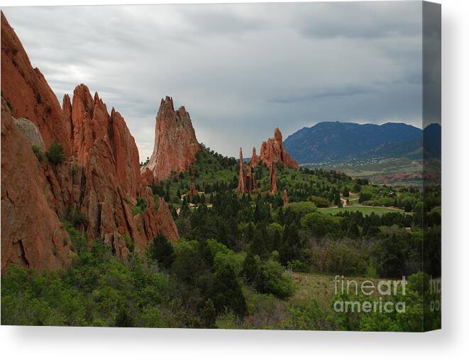 Landscape Canvas Print featuring the photograph Garden of the Gods by Ron Roberts