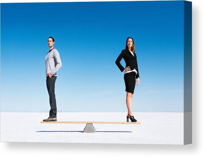 Employment And Labor Canvas Print featuring the photograph Gender equality by Ferrantraite