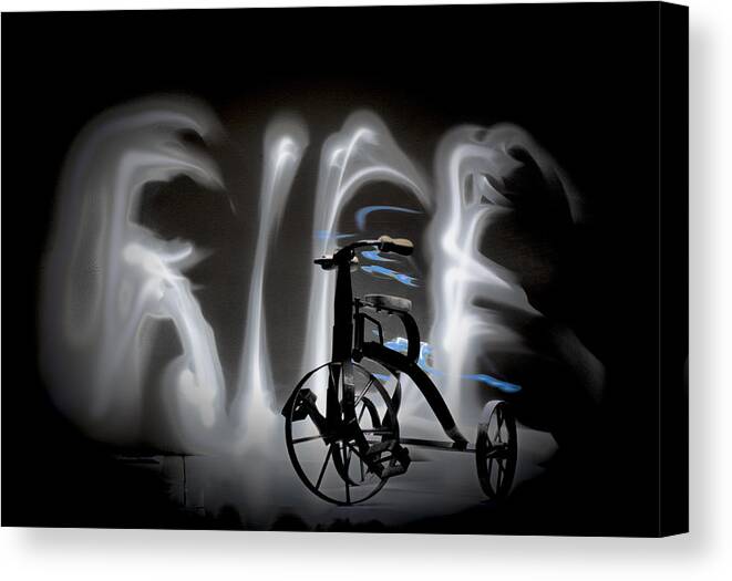 Bear Canvas Print featuring the digital art Ghost Rider by Susan Stone