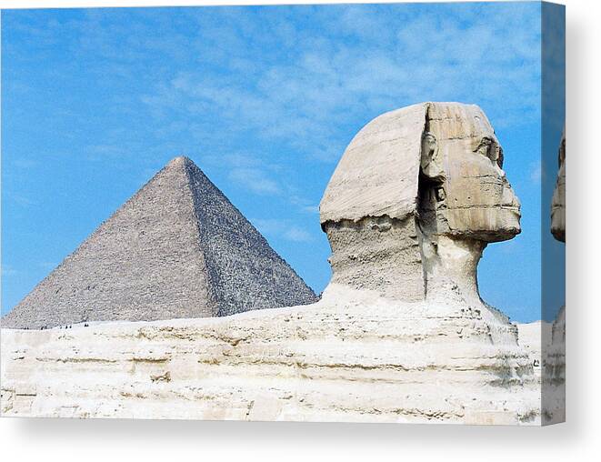 Sphinx Canvas Print featuring the photograph Giza by Cassandra Buckley
