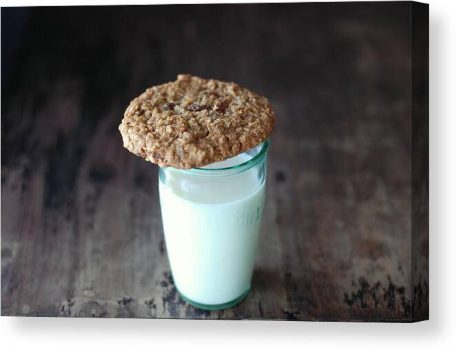 Milk Canvas Print featuring the photograph Glass Of Milk by Shawna Lemay