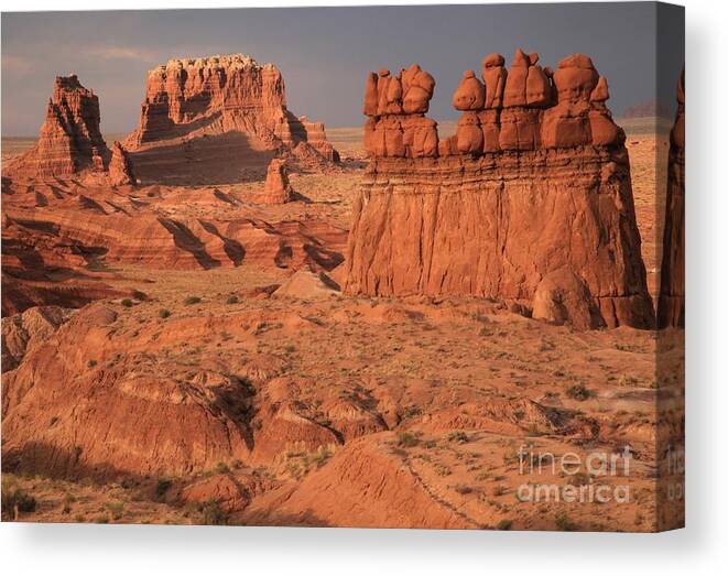Goblin Valley Canvas Print featuring the photograph Goblin Valley Landscape by Adam Jewell