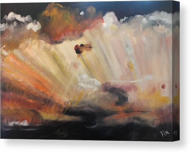 God Canvas Print featuring the painting GOD is truly mighty by PainterArtist FIN