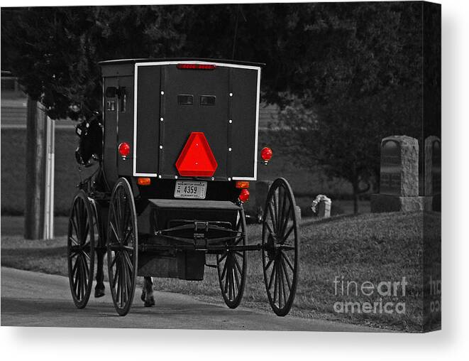 Buggy Canvas Print featuring the photograph Going Home SC by Mary Carol Story