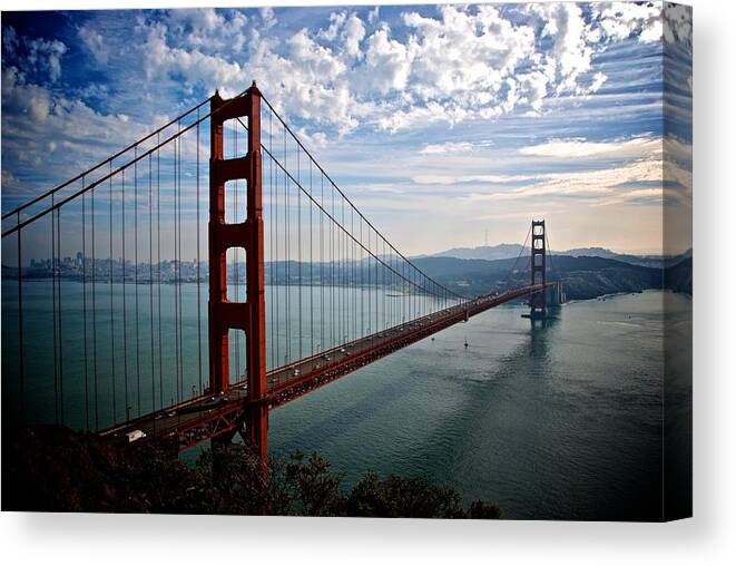 San Francisco Canvas Print featuring the photograph Golden Gate Open by Eric Tressler