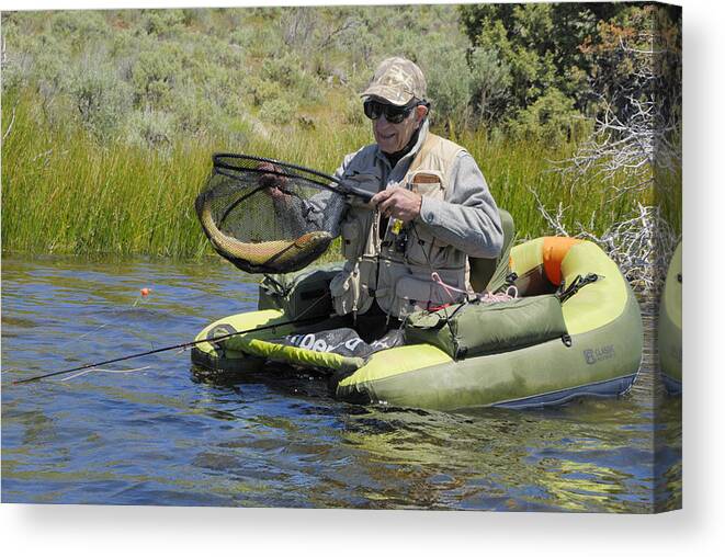 Fly Fishing Canvas Print featuring the photograph Grindstone 29 Incher by Arthur Fix