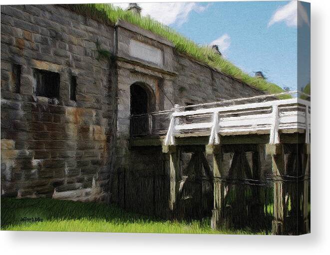 Canadian Canvas Print featuring the painting Halifax Citadel by Jeffrey Kolker