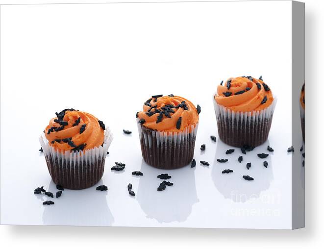 Baked Canvas Print featuring the photograph Halloween Cupcakes by Juli Scalzi