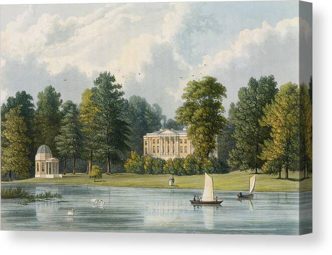 Pavilion Canvas Print featuring the painting Hampton House by William Westall