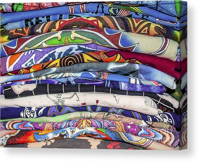 Shirt Canvas Print featuring the photograph His TShirt Collection by Janice Pariza