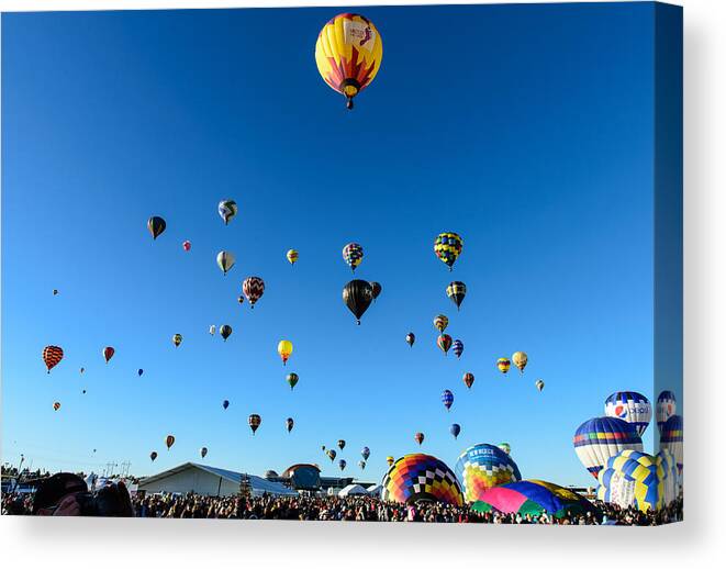 New Mexico Canvas Print featuring the photograph Hot Air Balloons by John Johnson