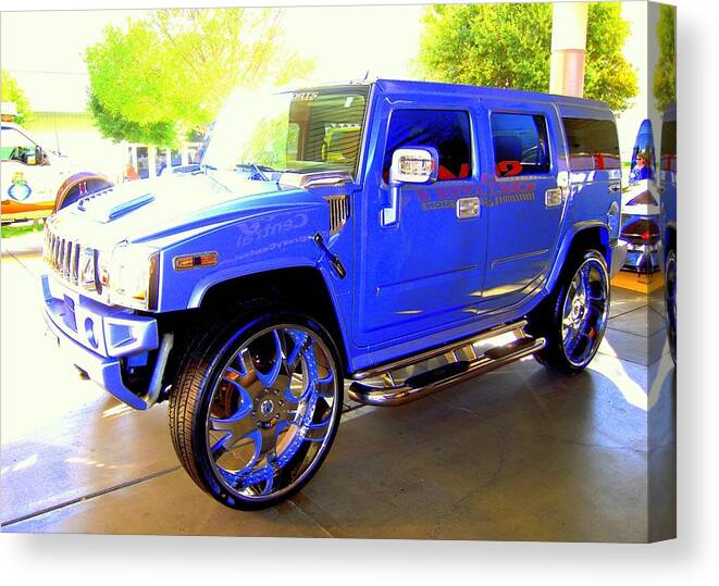 Hummer Canvas Print featuring the photograph Hummer Too Blue by Don Struke