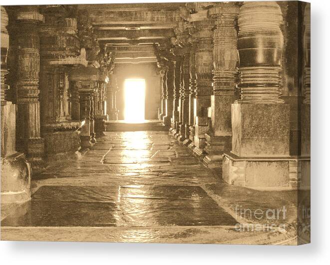 Indian Temple Canvas Print featuring the photograph Indian Temple by Mini Arora