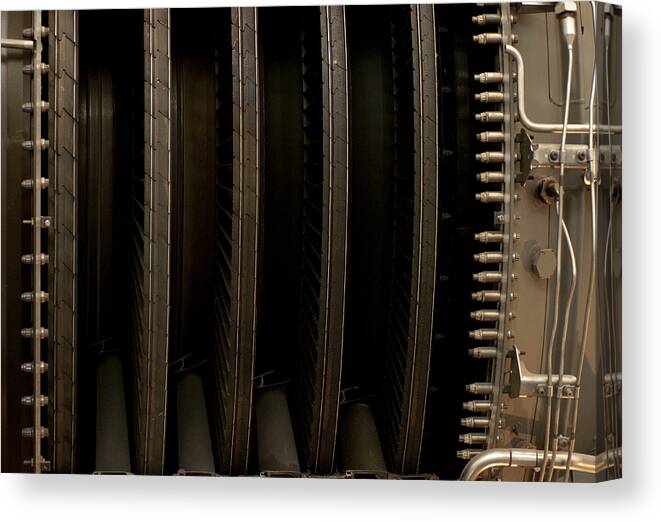 Aircraft Canvas Print featuring the photograph Inside the Engine by Christi Kraft