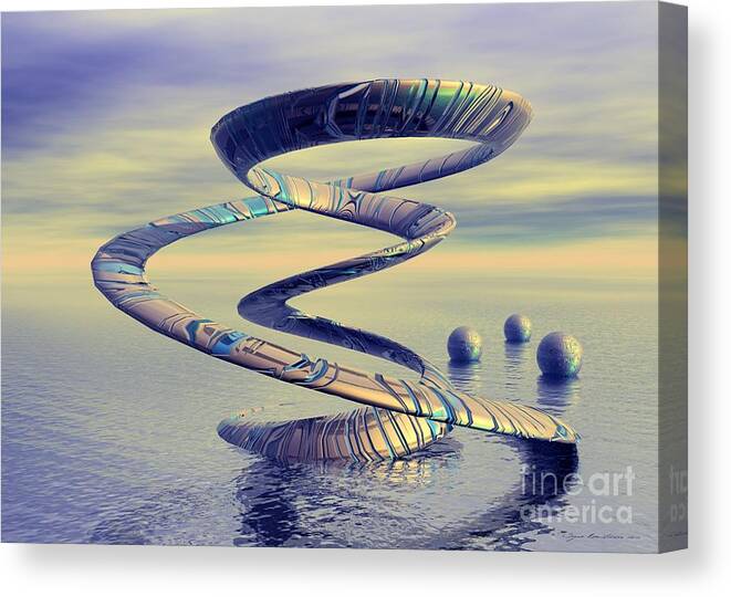 Surrealism Canvas Print featuring the digital art Into life - Surrealism by Sipo Liimatainen