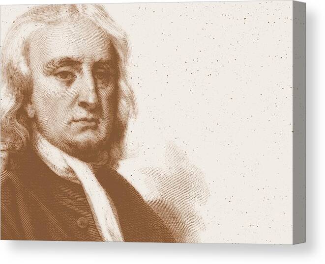 Isaac Newton Canvas Print featuring the photograph Isaac Newton by Detlev Van Ravenswaay