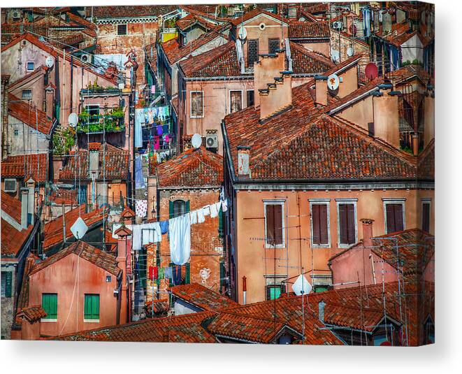 Roofs Canvas Print featuring the photograph Italian City Roofs by Hanny Heim