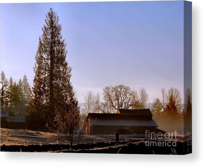 Landscape Canvas Print featuring the photograph Just After Dawn by Rory Siegel