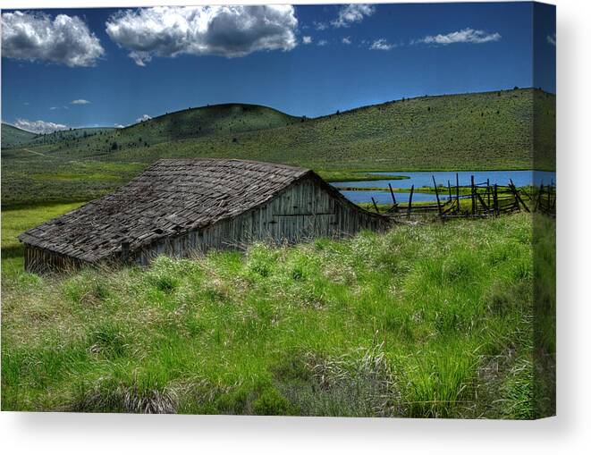 Landscape Canvas Print featuring the photograph Just Over The Hill by Arthur Fix