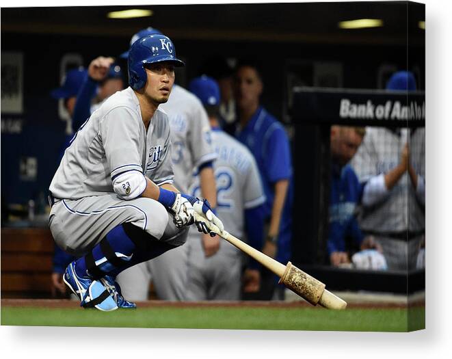 Only Japanese Canvas Print featuring the photograph Kansas City Royals V San Diego Padres by Denis Poroy