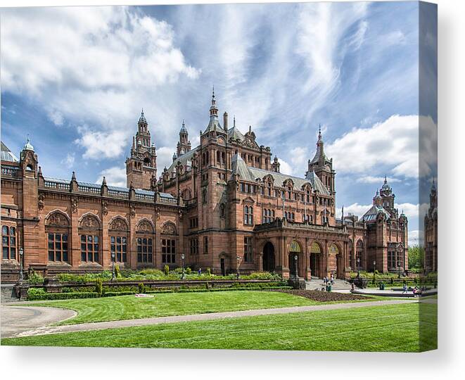 United Kingdom Canvas Print featuring the photograph Kelvingrove Art Gallery and Museum by Alan Toepfer