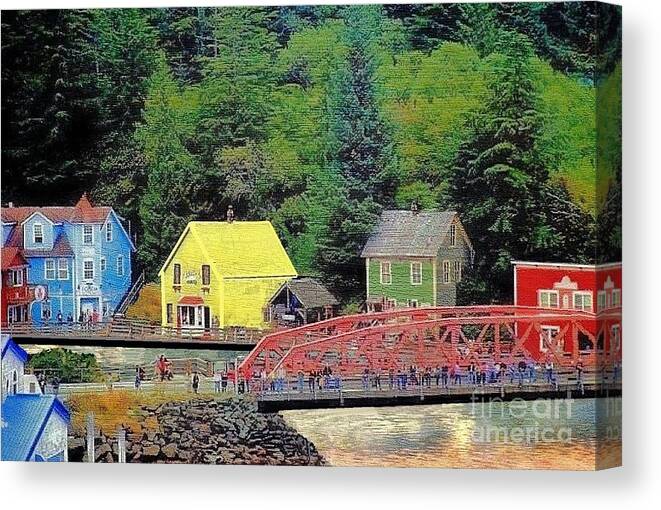 Ketchikan Canvas Print featuring the photograph Ketchikan Alaska in August by Janette Boyd