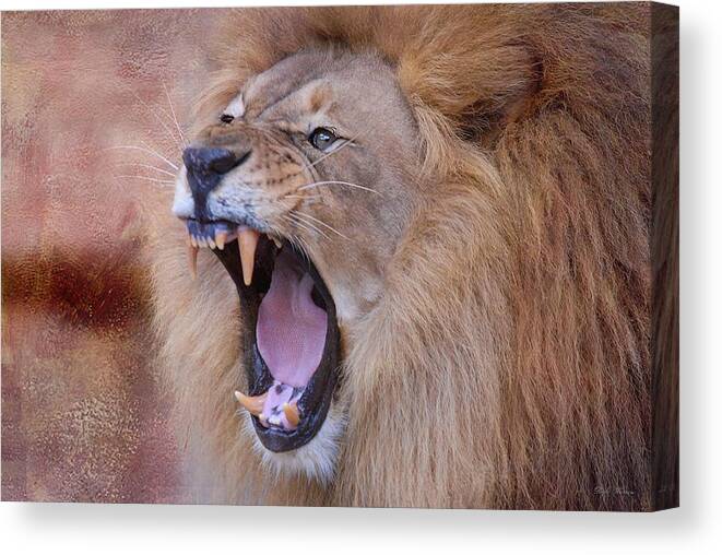 Lion Canvas Print featuring the photograph King of Beasts by Dyle  Warren