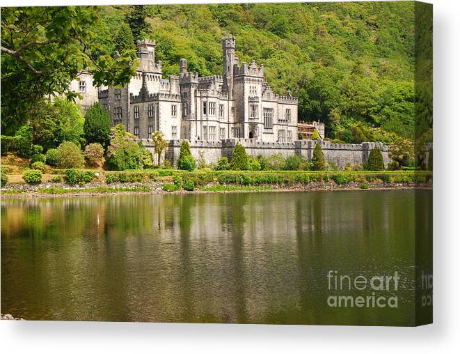 Abbey Canvas Print featuring the photograph Kylemore Abbey 2 by Mary Carol Story