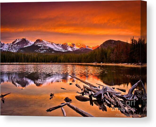 Landscape Bierstadt Canvas Print featuring the photograph Lake Bierstadt in the Morn by Steven Reed
