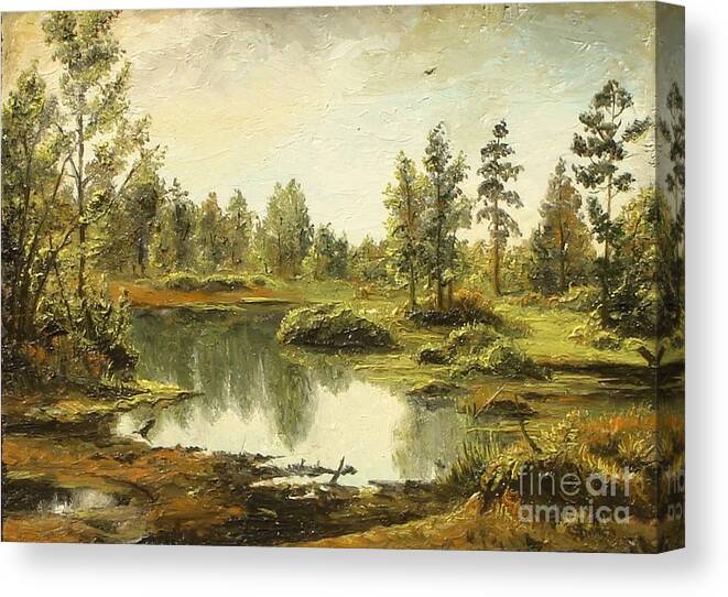 Summer Canvas Print featuring the painting Light after the storm by Sorin Apostolescu