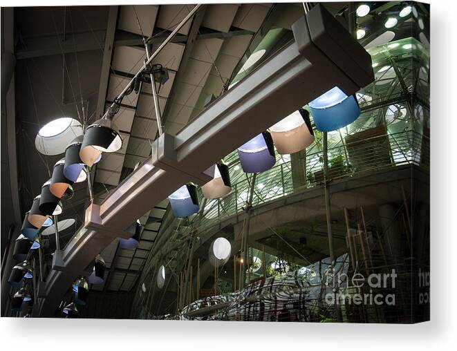 Lights Canvas Print featuring the photograph Light Row by Blake Webster
