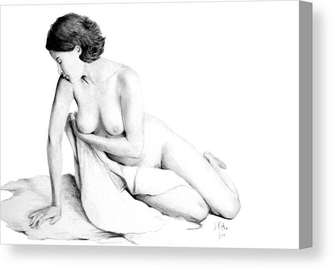 Joe Ogle Canvas Print featuring the drawing Lily Grace of Form 3 by Joseph Ogle