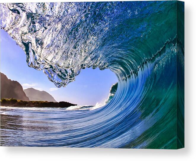 Surf Canvas Print featuring the photograph Liquid Crystal by Gregg Daniels 