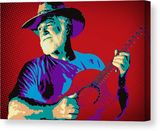 Guitar Canvas Print featuring the photograph Jack Pop Art by Daniel George