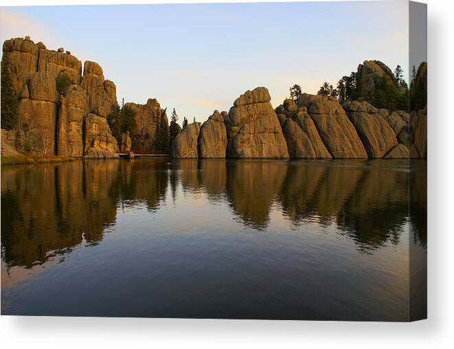 Sylvan Lake Canvas Print featuring the photograph Magical Sun by Jerry Cahill
