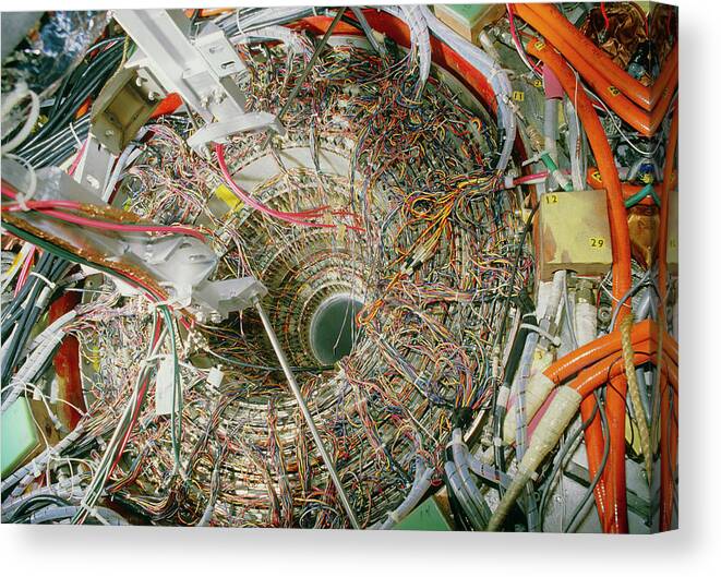 Mac Detector Canvas Print featuring the photograph Magnetic Calorimeter Detector At Slac by David Parker/science Photo Library