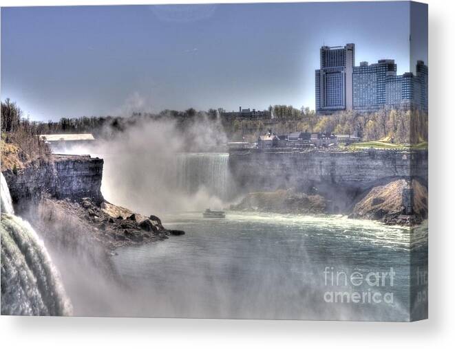 Niagara Falls Canvas Print featuring the photograph Maid of the Mist by Jim Lepard