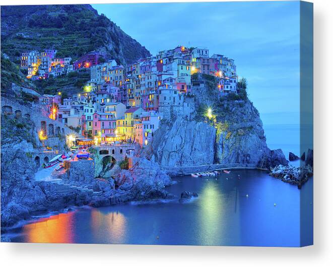 Scenics Canvas Print featuring the photograph Manarola by M Swiet Productions