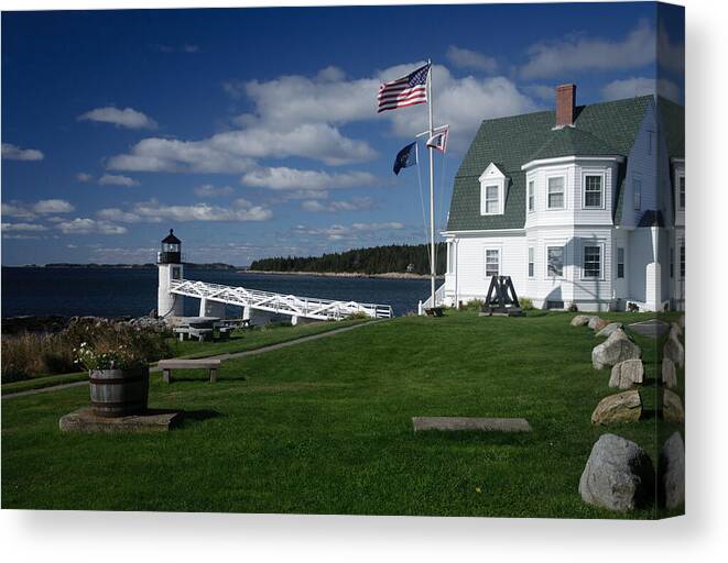 Lighthouse Canvas Print featuring the photograph Marshall Point Lighthouse by David Smith