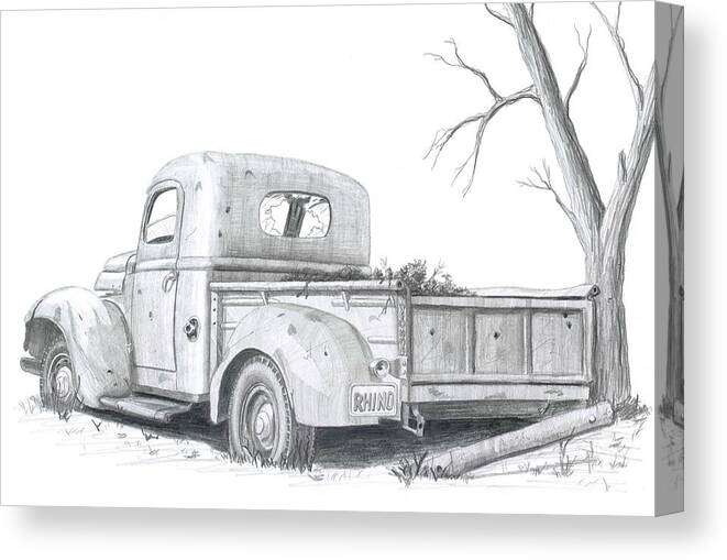 Truck Canvas Print featuring the drawing Memories by Rick Bennett