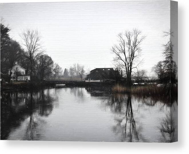 Pond Canvas Print featuring the photograph Mill Pond by Jack and Melanie Bradley