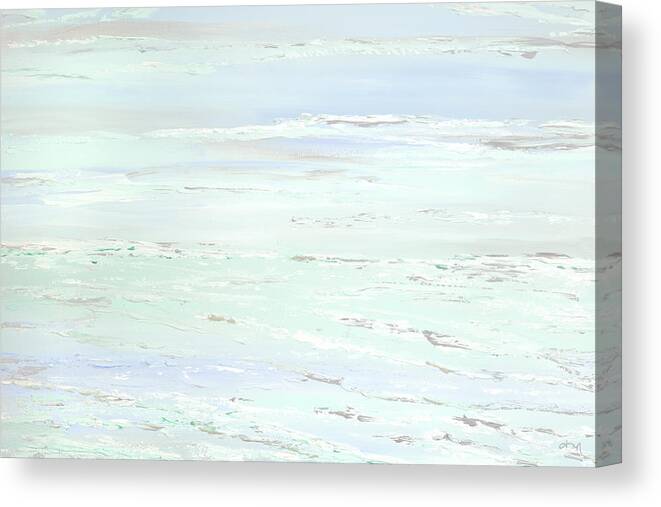 Ocean Canvas Print featuring the painting Misty Blue by Tamara Nelson