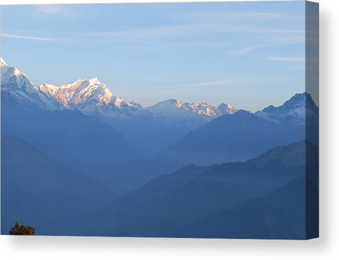 Nepal Canvas Print featuring the photograph Misty Himalayan Valley by Caius Lacey