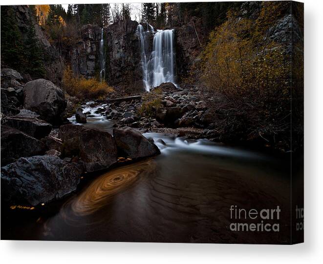 Landscape Canvas Print featuring the photograph Misty Run by Steven Reed