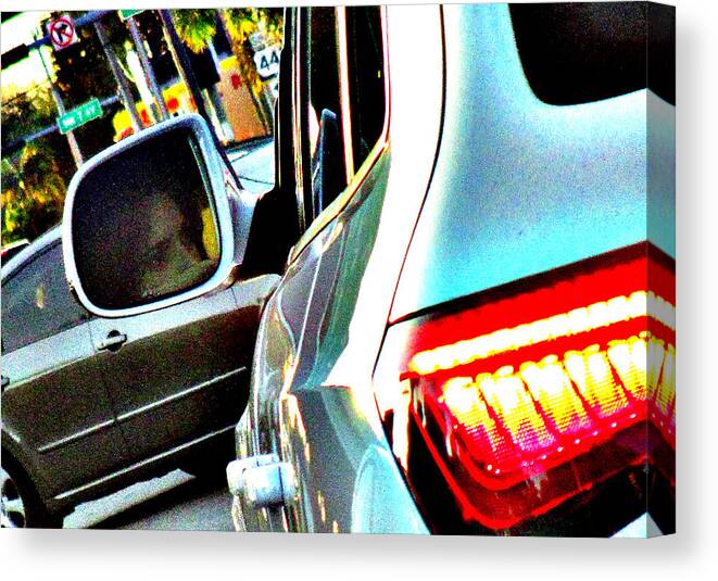 Abstract Canvas Print featuring the photograph Monday Traffic by Dart Humeston
